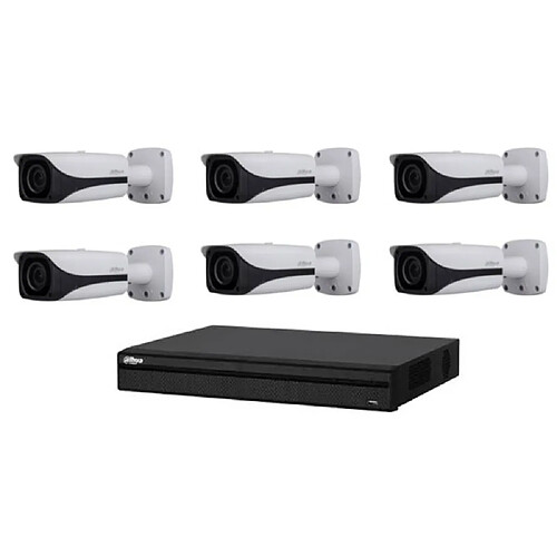 Kit de Vidéosurveillance Dahua DVR HCVR8208AS3 et 6 Caméras Box IR DH-HAC-HFW3231EZT