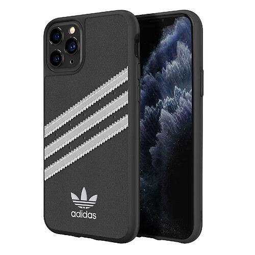 Adidas Coque pour iPhone 11 Pro Max Bords Surélevés 3 Stripes Blanc / Noir