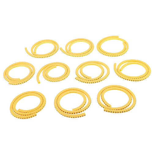 1000pcs Jaune Étiquette Marqueurs 0-9 Pour 1.5mm² Câble Fil Accessoires De Automobile