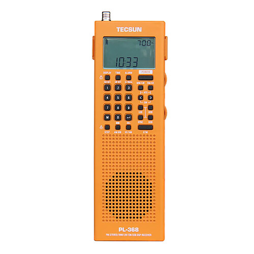 Universal Nouveau PL 368 micro portable DSP ETM ATS FM stéréo ondes moyennes et ondes courtes World Band stéréo radio 64 108 MHz |(Orange)