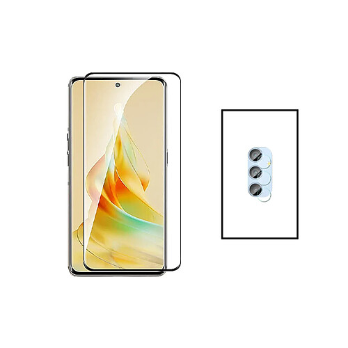 PHONECARE Kit Film Caméra Arrière + Verre Trempé 5D Full Cover pour Samsung Galaxy M54 5G - Transparent / Noir