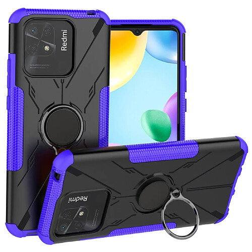 Coque en TPU antichoc, anti-rayures avec béquille pour votre Xiaomi Redmi 10C 4G/10 Power - violet