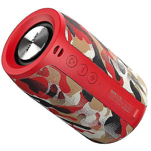 Universal Haut-parleur YH-Bluetooth, port mains libres AUX / USB / SD (Camouflage rouge)