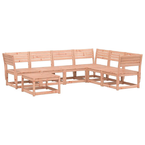 Maison Chic Salon de jardin 7 pcs | Ensemble de Table et chaises | Mobilier d'Extérieur bois massif douglas -GKD63047