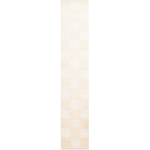 Vidal Tapis de couloir en laine 406x79 beige Darya