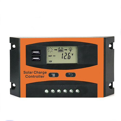 Yonis Contrôleur Solaire MPPT 12V/24V Identification Automatique Avec USB