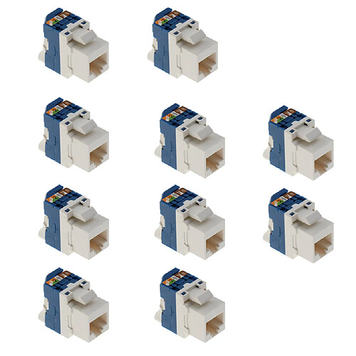 10 Pièces Rj45 Keystone Rotatif Cat6 Ethernet PC PBT UL 94-V0 Câble Réseau Module Adaptateur