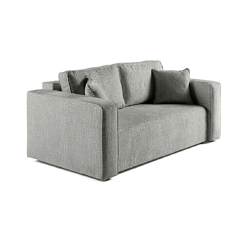 Bestmobilier Topaze - canapé droit 2 places - en tissu velours relief