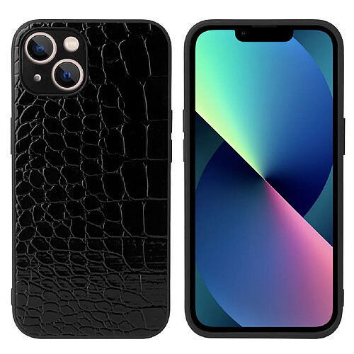 Coque en TPU + PU léger, anti-chute, hybride crocodile/le noir pour votre Apple iPhone 13 mini 5.4 pouces