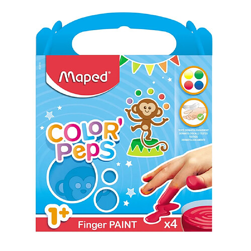 Maped Peinture au doigt 4 pots pour les petits