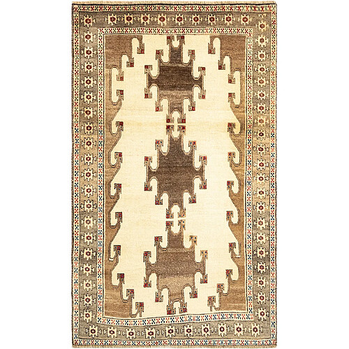 Vidal Tapis de laine 212x125 beige Gabbeh