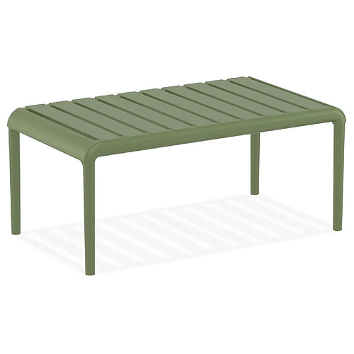 Alterego Table basse 'SIDONY XL' verte en matière plastique