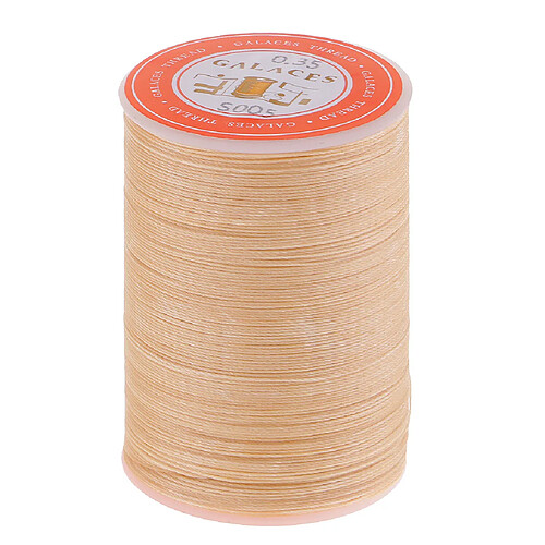 Fil de cire rond en polyester 0,35 mm couture couture bricolage artisanal beige