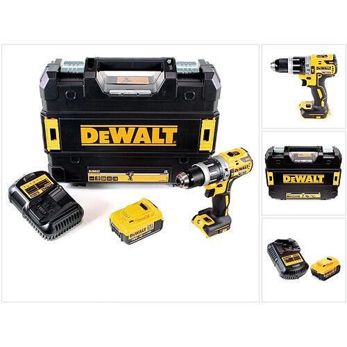 DeWalt DCD 796 M1 Set 18V Perceuse-Visseuse à percussion sans fil 70 Nm + 1x Batterie 4,0Ah + Chargeur + Coffret de transport TSTAK