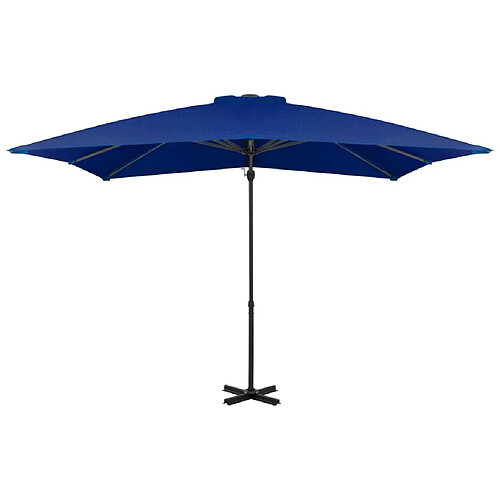 Maison Chic Parasol Jardin | Parasol déporté et mat en aluminium Bleu azuré 250x250 cm - GKD34301