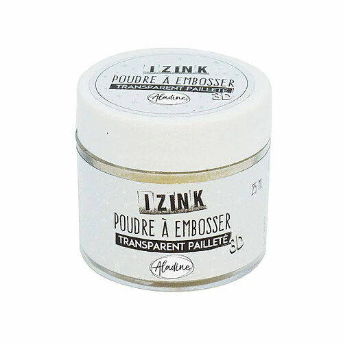 AladinE Poudre à embosser transparente pailletée - 25 ml