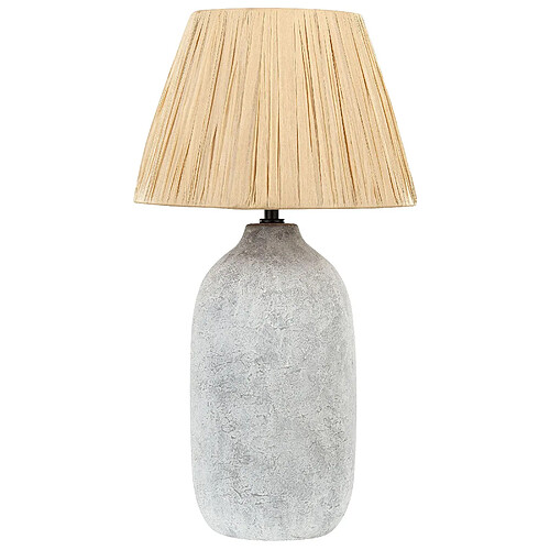 Beliani Lampe à poser en céramique grise 56 cm MATILDE