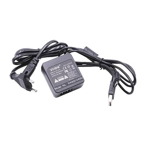 vhbw Bloc d'alimentation, chargeur adaptateur compatible avec Casio Exilim EX-Z8, EX-Z75, EX-Z77, EX-Z690 appareil photo, caméra vidéo - Câble 0,5m