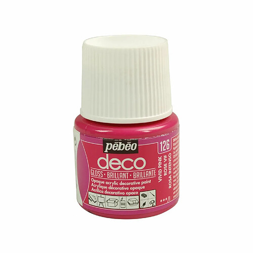 Pebeo Peinture acrylique opaque brillante - Rose vif - 45 ml