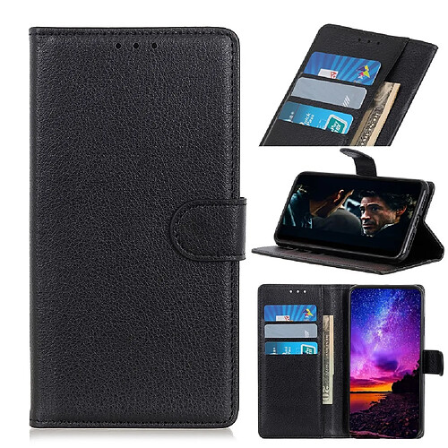 Etui en PU avec support noir pour votre Sony Xperia 10 II