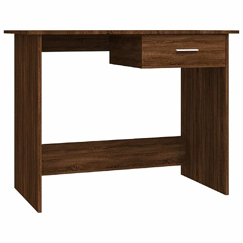 Maison Chic Bureau,Table de travail,bureau de travail pour chambre Chêne marron 100x50x76 cm Bois d'ingénierie -GKD68431