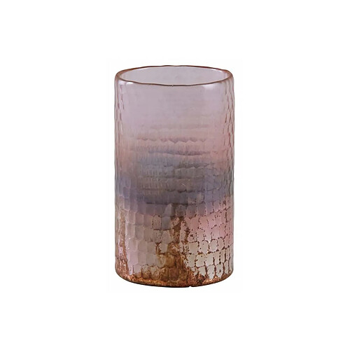 Aubry Gaspard Photophore Verre Teinté 8 cm Rose