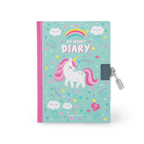 Légami Carnet secret avec cadenas - Licorne