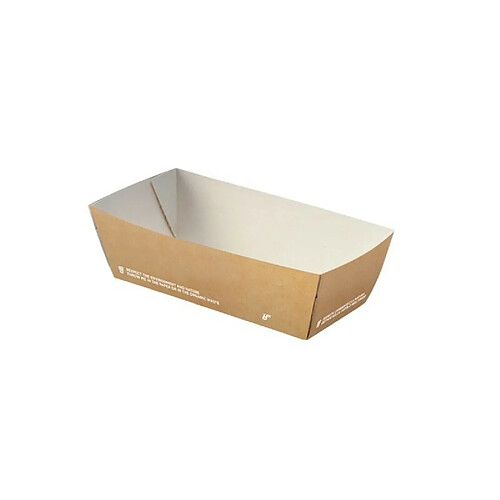 Sdg Usa Lot de 300 Plateaux Bio pour Friture Large - SDG - Carton biodégradable 165x115x55mm