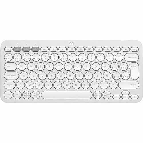 Clavier sans fil Logitech Pebble Keys 2 K380s Espagnol Qwerty Blanc