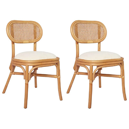 Maison Chic Lot de 2 Chaises à manger,Chaise pour cuisine,Solide Structure Lin -MN83096