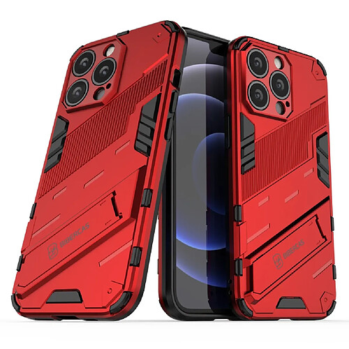 Coque en TPU antichoc avec béquille rouge pour votre Apple iPhone 13 Pro Max 6.7 pouces