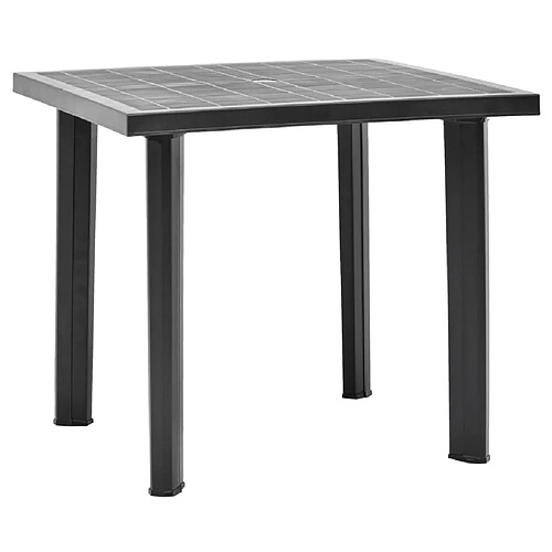 vidaXL Table de jardin Anthracite 80x75x72 cm Plastique