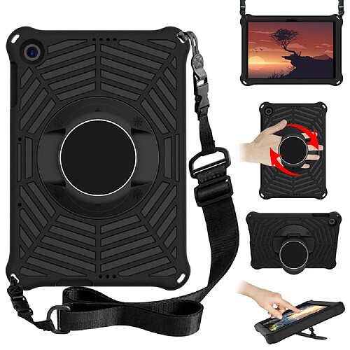 Coque en TPU avec bandoulière noir pour votre Huawei Enjoy Tablet 2/MatePad T 10 9.7 pouces/MatePad T 10S 10.1 pouces