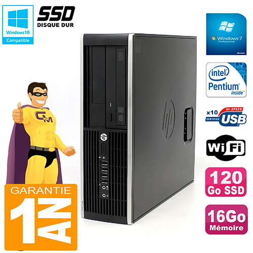 PC HP Compaq Pro 6200 SFF Intel G840 RAM 16Go 120 Go SSD Graveur Wifi W7 · Occasion