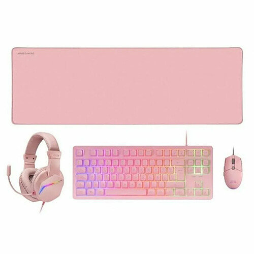 Pack Gaming Mars Gaming MCPRGB3PES Espagnol Qwerty