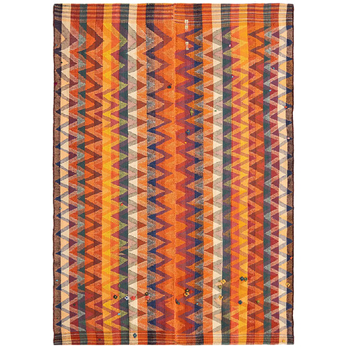 Vidal Tapis de laine 199x142 orange Jajim