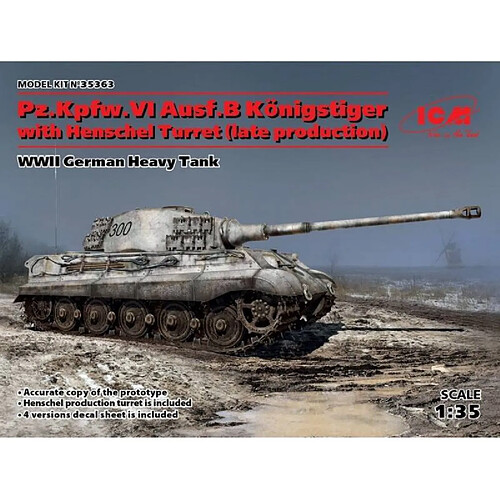 Icm Maquette Char Pz.kpfw.vi Ausf.b Königstiger With Henschel Turret (late Production)