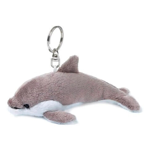 WWF 15205037 Plush Dolphin Key Ring Grey 10 cm