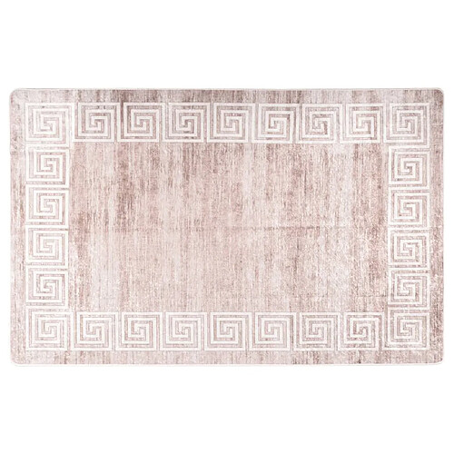 vidaXL Tapis lavable antidérapant 80x150 cm Beige