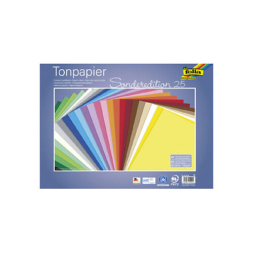 folia Papier teinté, (L)350 x (H)500 mm, 130 g/m2, assorti ()