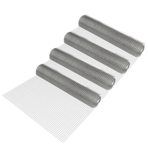 Grillage métallique en acier galvanisé 100 cm x 25 m gris 4 rouleaux [pro.tec]