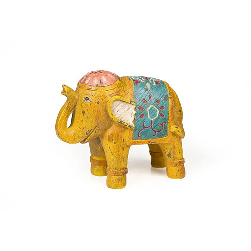 Figurine Décorative Romimex Multicouleur Résine Eléphant 22 x 18 x 10 cm