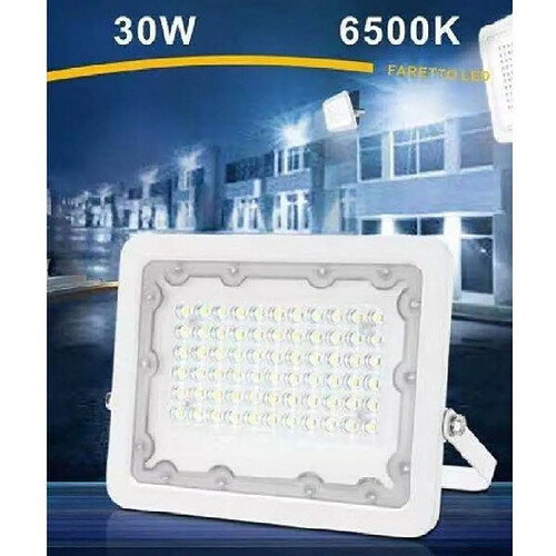 Tradex LED 30W ULTRA SLIM BLANC EXTÉRIEUR LUMIÈRE FROIDE 6500K NATUREL 4000K FS30W-B