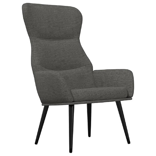 Maison Chic Chaise de relaxation | Fauteuil relax Gris foncé Tissu -GKD72352