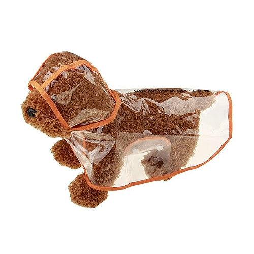 Wewoo Vêtements imperméables transparents pour chientaille S Orange