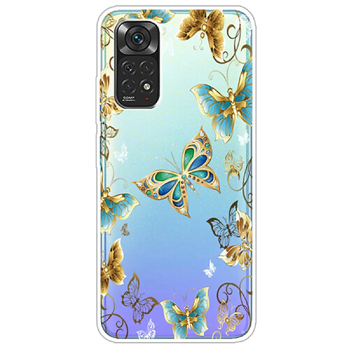 Coque en TPU antichoc Bijoux papillons pour votre Xiaomi Redmi Note 11S 4G/Redmi Note 11 4G (Qualcomm)