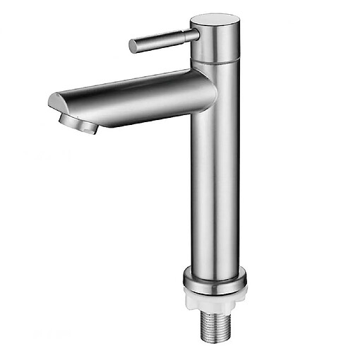 Universal Robinet inox eau froide simple robinet lavabo robinet lavabo argent