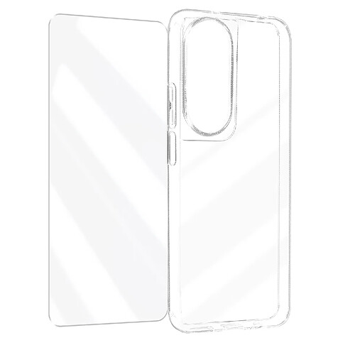 My Way Myway Coque pour Honor 90 Smart Souple Verre Trempé Dureté 9H Transparent