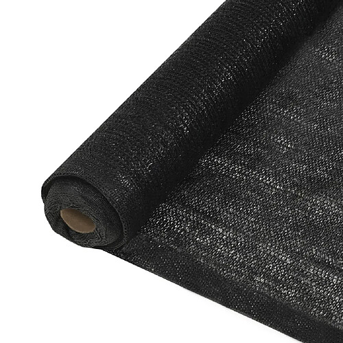 vidaXL Filet brise-vue PEHD 1x50 m Noir 150 g/m²