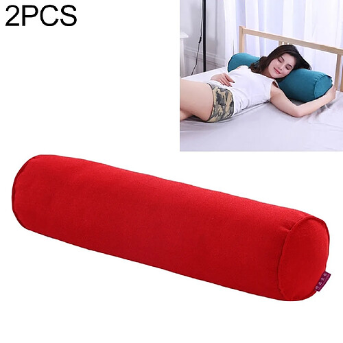 Wewoo 2 PCS Maternity Oreiller Coton Linge Cou Repose Tête Corps Siège Dossier Sleeping PillowTaille 15x60cm Rouge